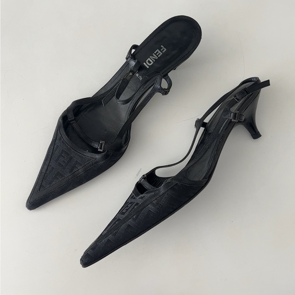 FENDI Monogram Slingback Heels - Picture 4 of 7